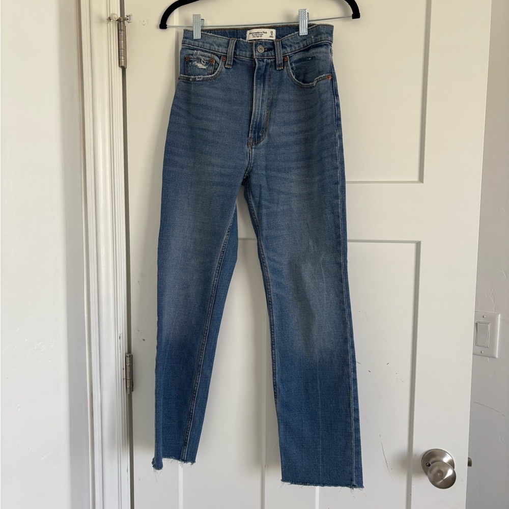 Abercrombie & Fitch Women's Classic Blue Straight Leg Jeans